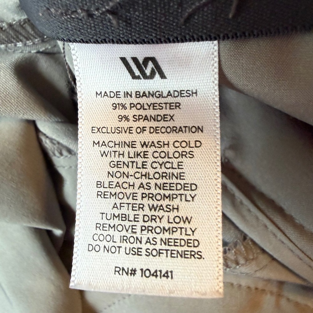 VRST Mens Limitless Slim Fit Chino Pants Grey MVG25004 36x34 Stretch Performance - Picture 6 of 8